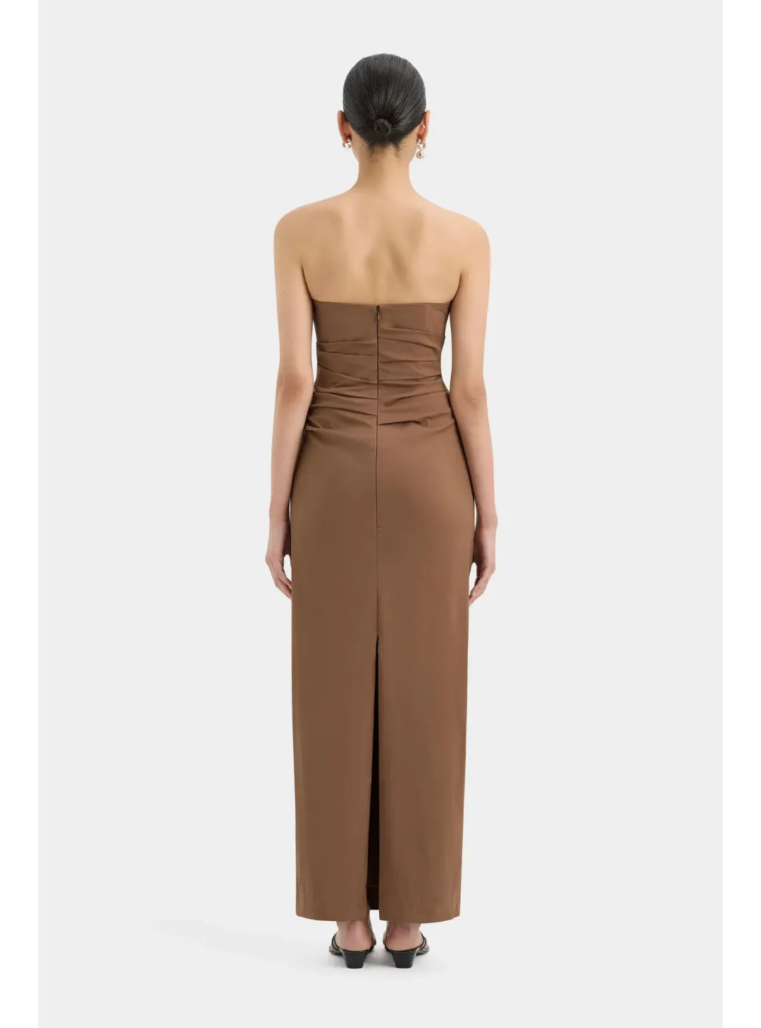 Sir the label Alba Strapless Gown in Mocha Size AU 6 for rent on The Volte - main image