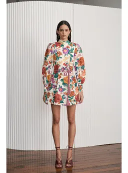 Kate Ford Palermo Long Sleeve Dress in Flora Size AU 10 for rent on The Volte - image 1
