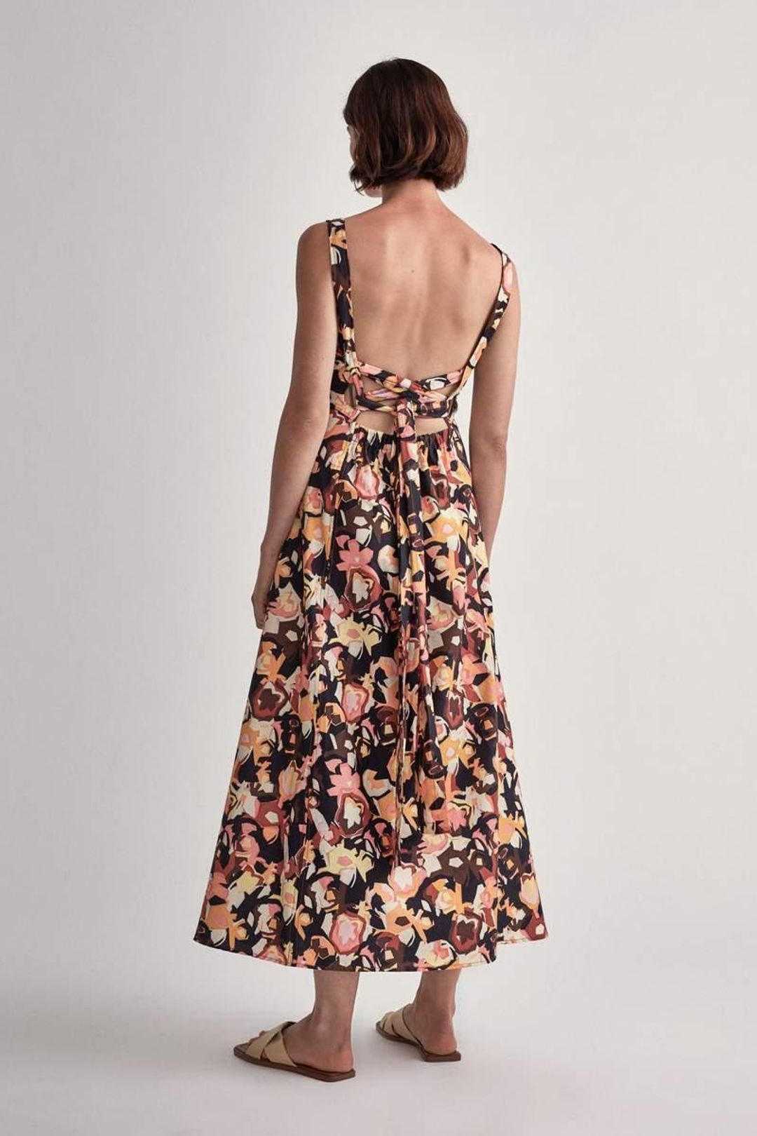 Camilla & Marc Delfino Split Skirt Dress Print Size 10 for rent on The Volte - main image