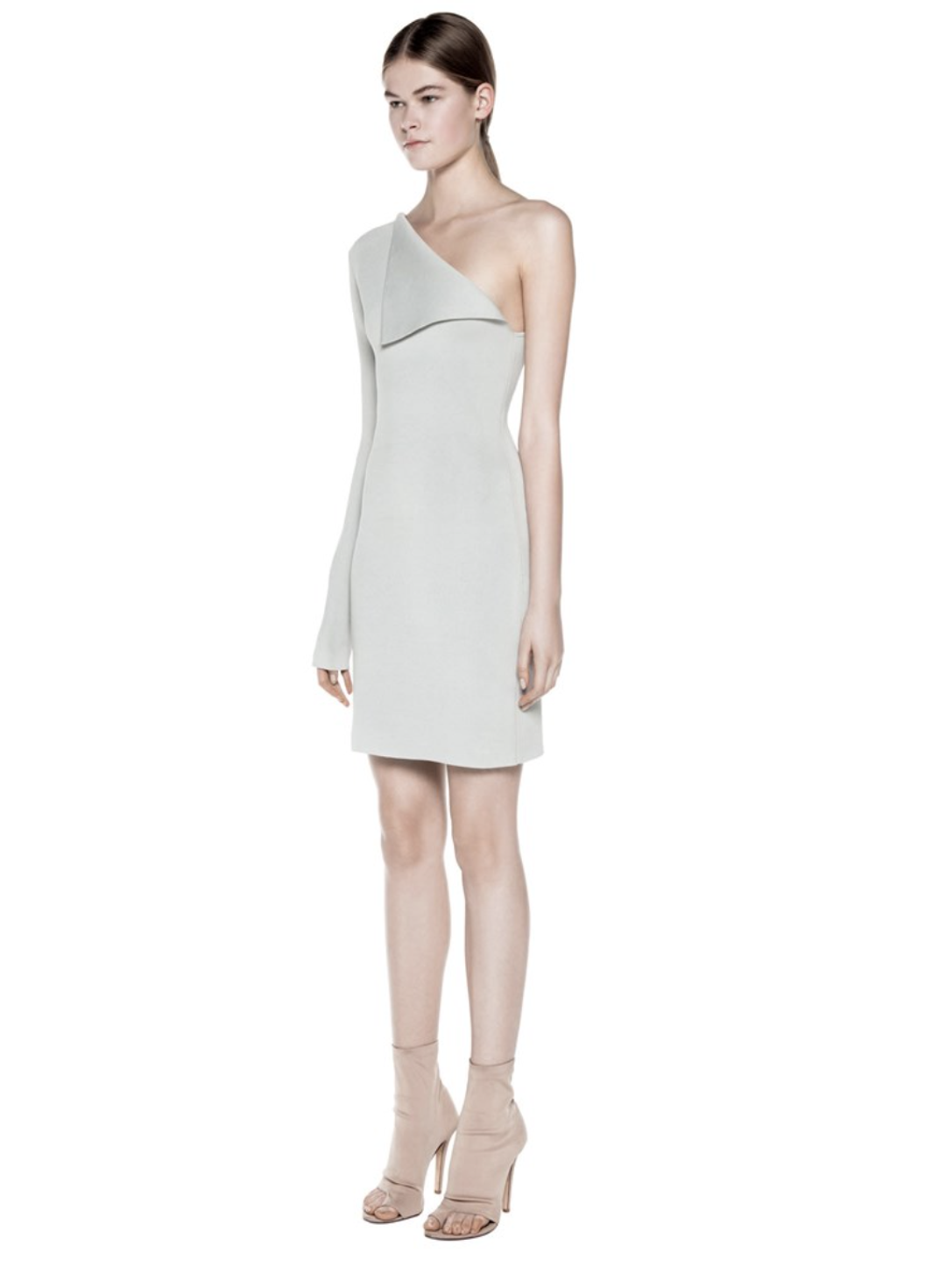 Dion Lee Alexis Sleeve Knit Dress Grey Size 6 for rent on The Volte - main image