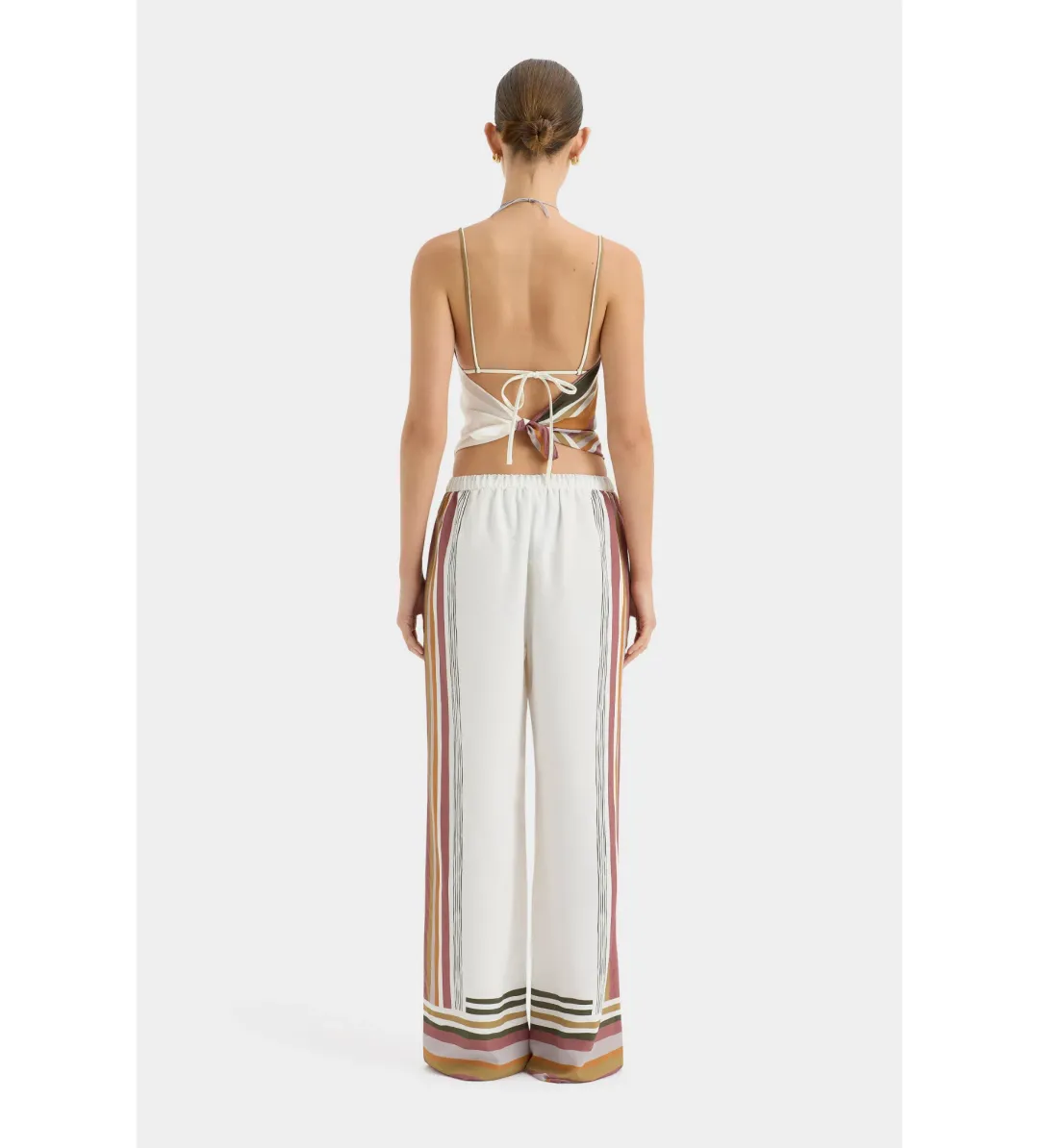Sir the Label Caprera Scarf And Caprera Pant Set Milazzo Stripe Size 8 for rent on The Volte - main image