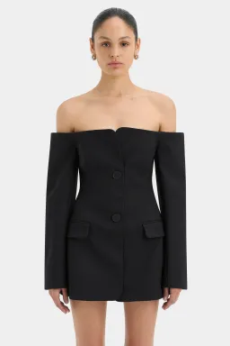 Sir the Label Sandrine Tailored Mini Dress in Black Size 10 for rent on The Volte - image 2