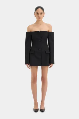 Sir the Label Sandrine Tailored Mini Dress in Black Size 6 for rent on The Volte - image 1