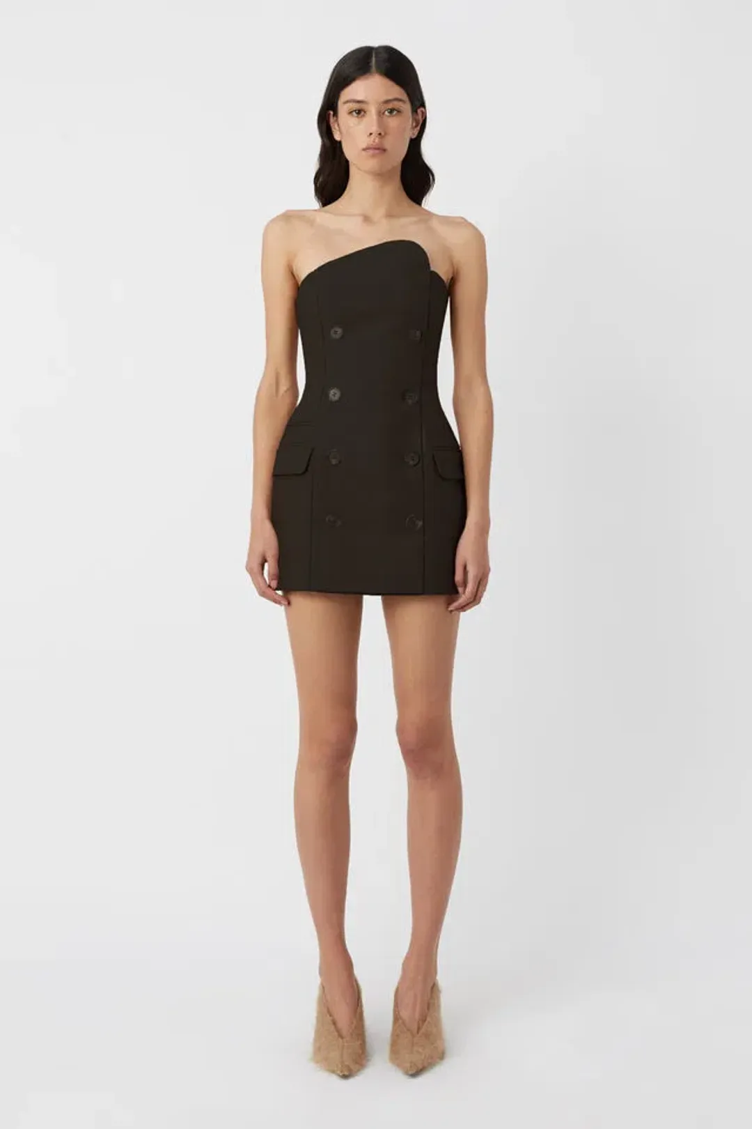 Camilla & Marc  Izola Tailored Mini Dress in Black Size 10 for rent on The Volte - main image