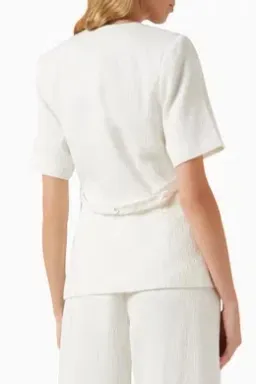 Anna Quan Kathleen Jacket And Matteo Pants Set In Carta 6 for rent on The Volte - image 7