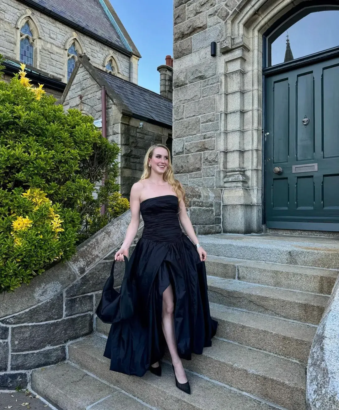 AJE Violette Bubble Hem Maxi Dress  Black Size 10 for rent on The Volte - main image