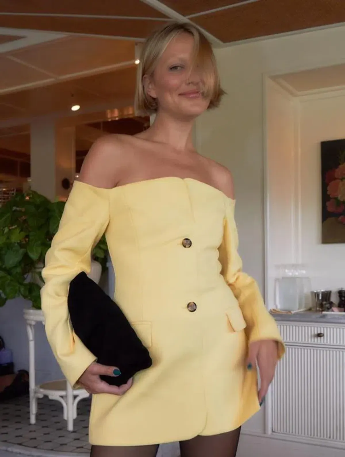 Sir The Label Sandrine Tailored Mini Lemon/Limone Size 1/Au 8 for rent on The Volte - main image