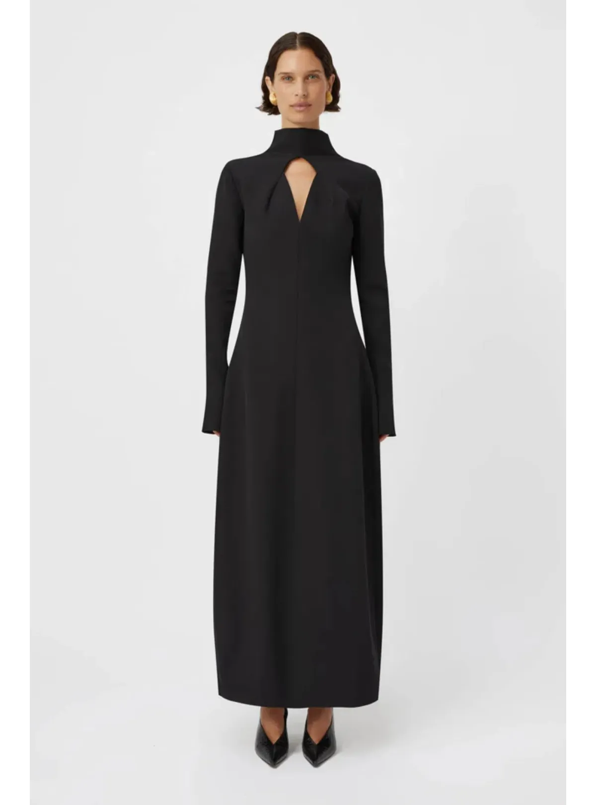 Camilla and Marc Tenera Cocoon Maxi Dress in Black Size AU 8  for rent on The Volte - main image