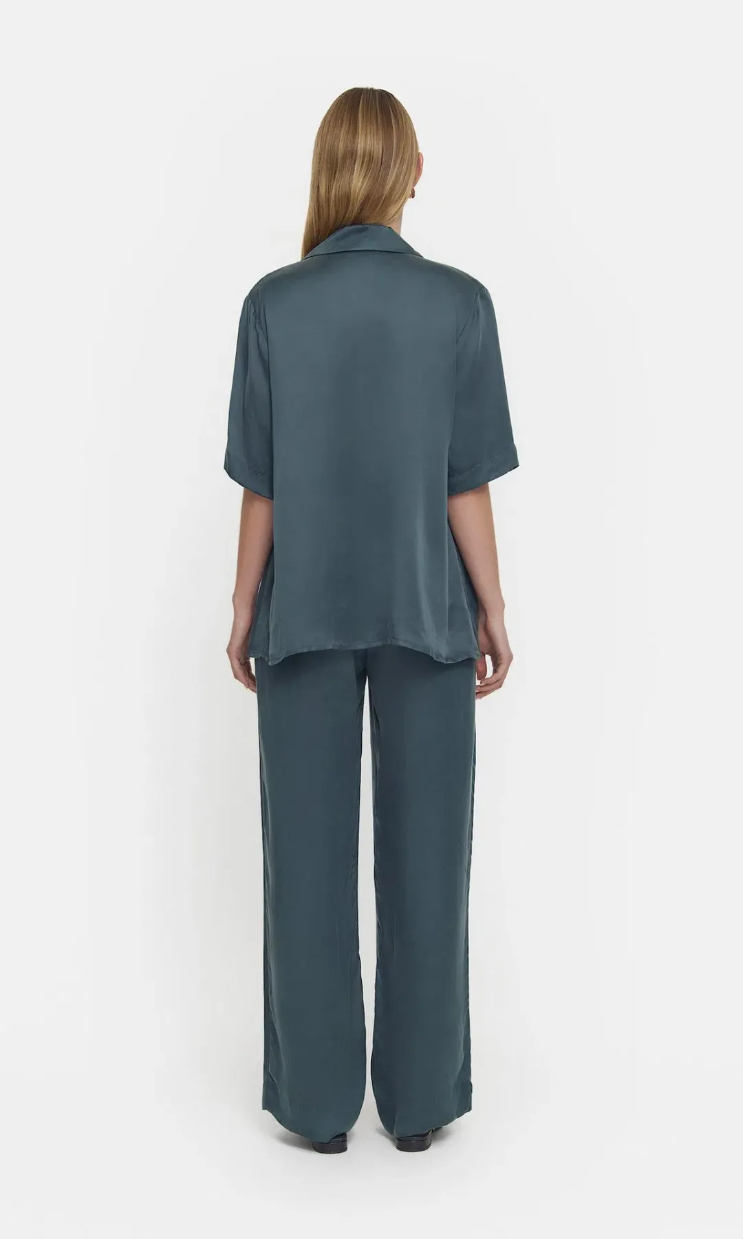 Viktoria and Woods Chorus Shirt Size 1 and Pilot Pants Size 2 Set Deep Petrol for rent on The Volte - main image