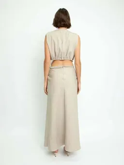 Christopher Esber Crystal Interweave Dress Sand Size 6 for rent on The Volte - image 2