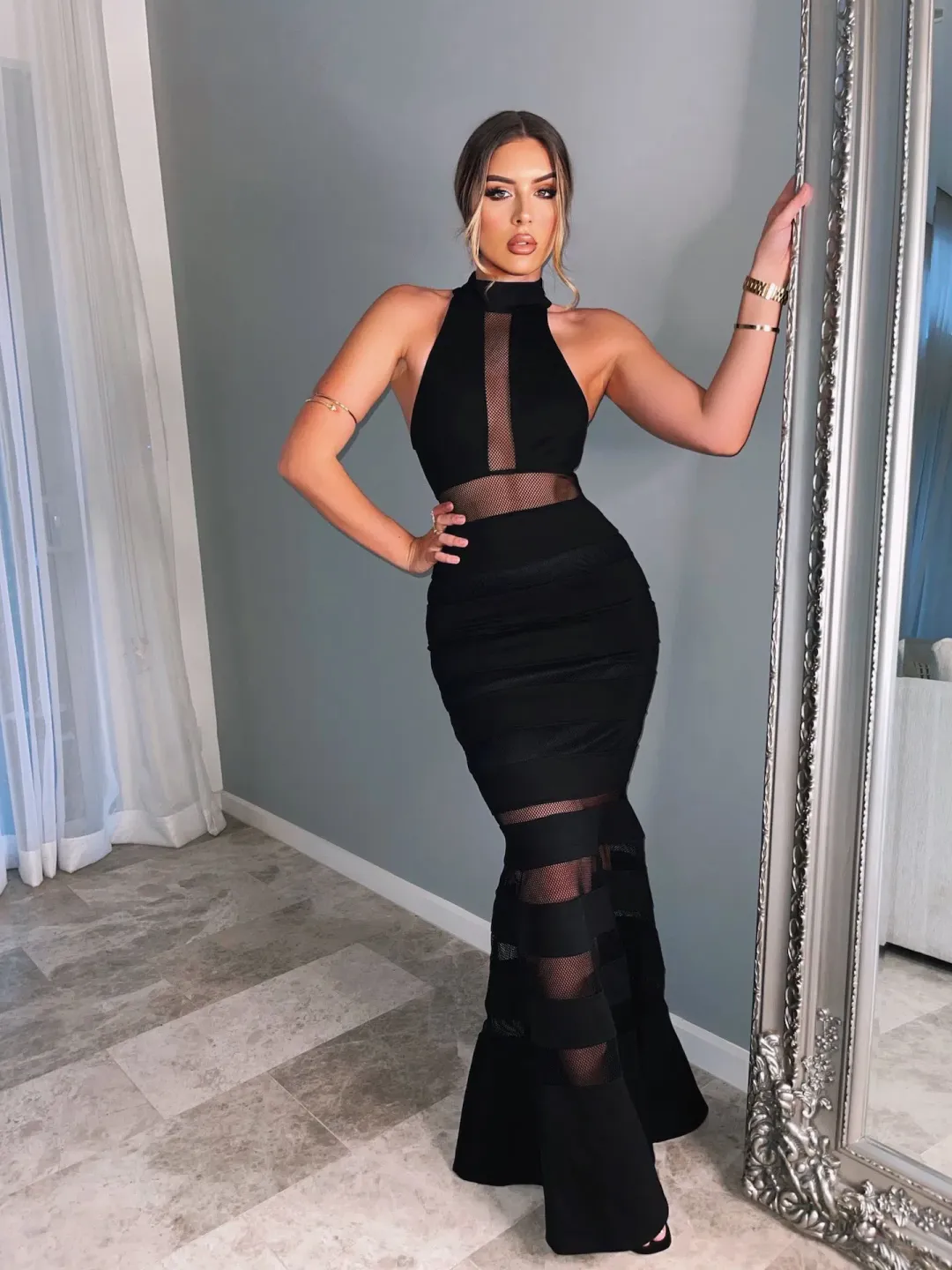 Dollhouse Mary Matrix Dress Black Size 8 for rent on The Volte - main image