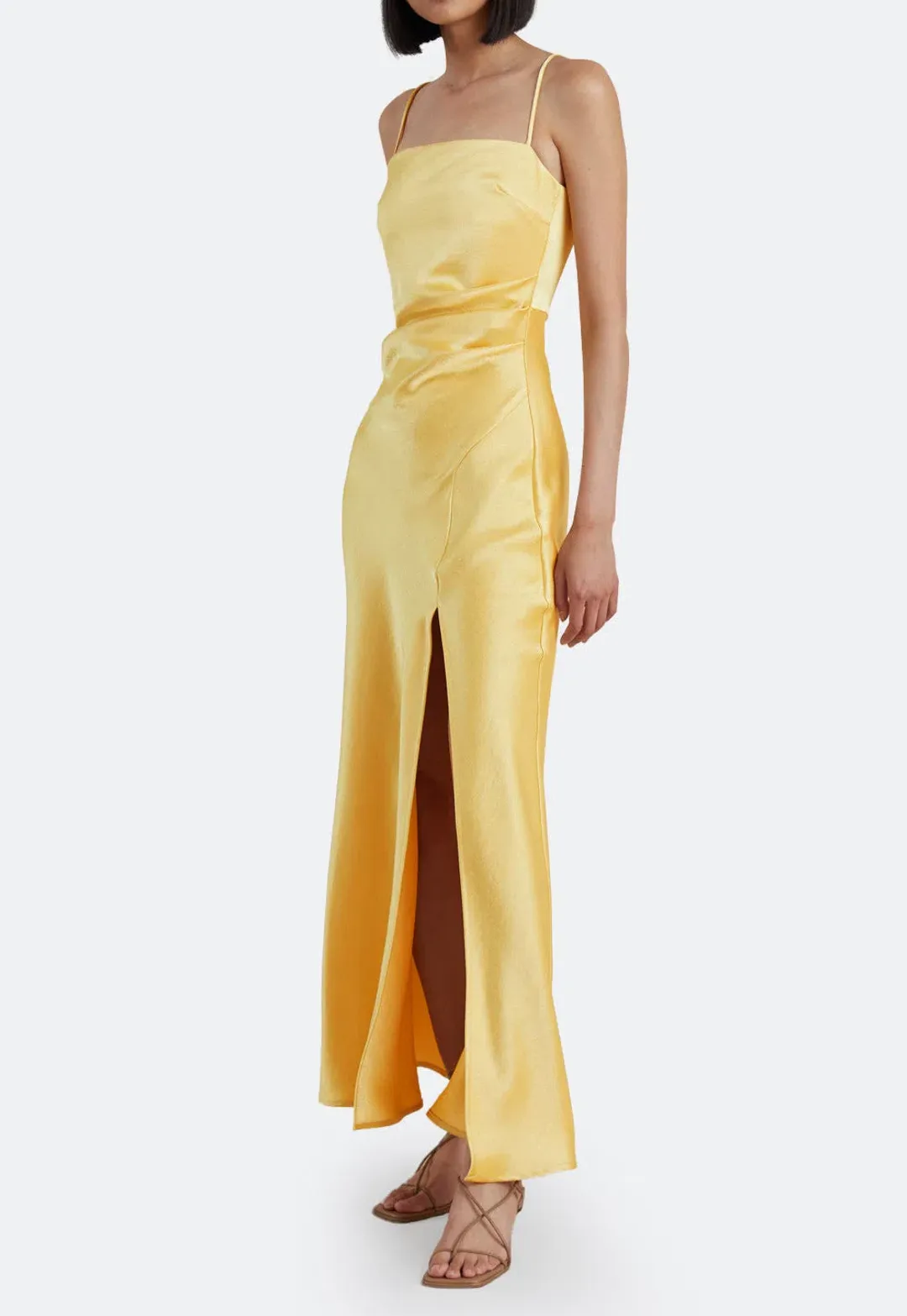 Bec & Bridge Nadia Maxi Dress Straw Size 8 for rent on The Volte - main image