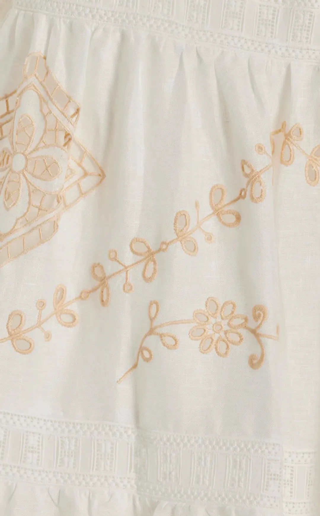 Alemais Embroidered Cecilia Midi Dress White Size AU 10  for rent on The Volte - main image