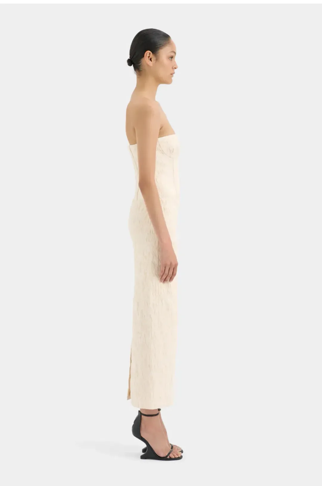 Sir The Label Etienne Column Gown Cloud Jacquard Size 0 / AU 6 for rent on The Volte - main image
