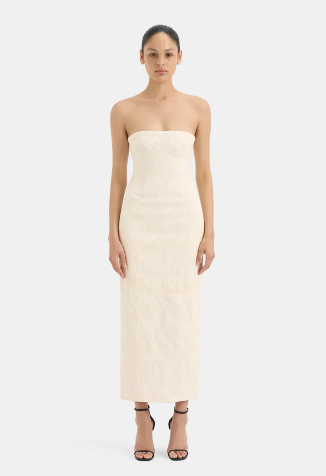 Sir The Label Etienne Column Gown Cloud Jacquard Size 0 / AU 6 for rent on The Volte - main image