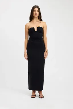 Kookai Tayla Trim Maxi Dress Black Size 6 for rent on The Volte - image 1