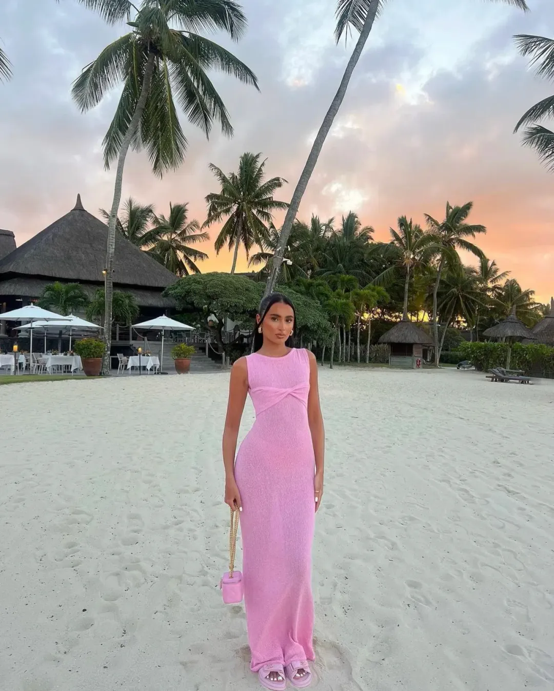 I Am Delilah Giselle Maxi Dress Raspberry Pink Size S / AU 8 for rent on The Volte - main image