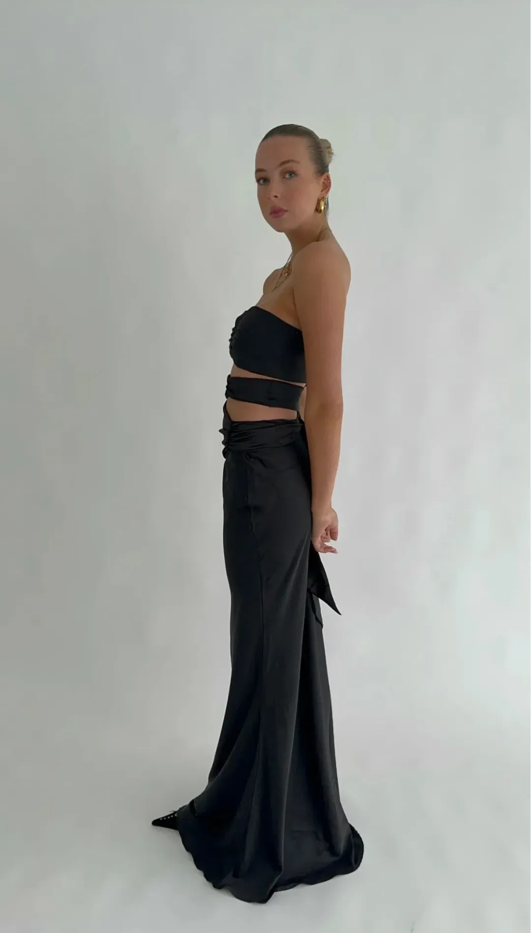 HNTR the Label Sloane Top and Skirt Set Onyx Size XS / AU 6 for rent on The Volte - main image