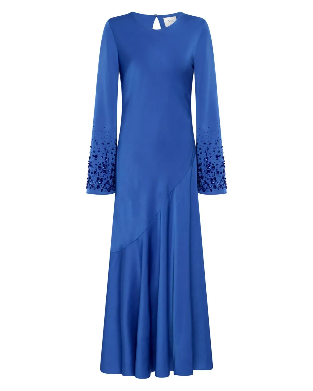 Aje Weylyn Sequin Cuff Maxi Dress Cobalt Blue Size AU 12 for rent on The Volte - main image