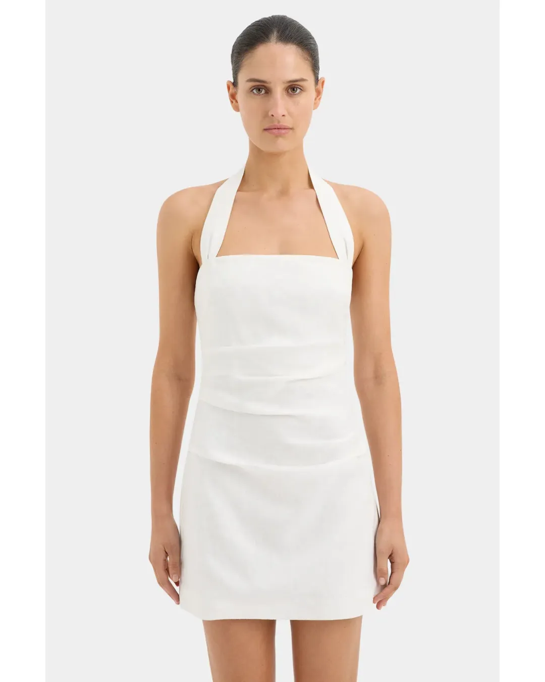 Sir The Label Noemi Halter Mini Dress Ivory Size 0 / AU 6 for rent on The Volte - main image