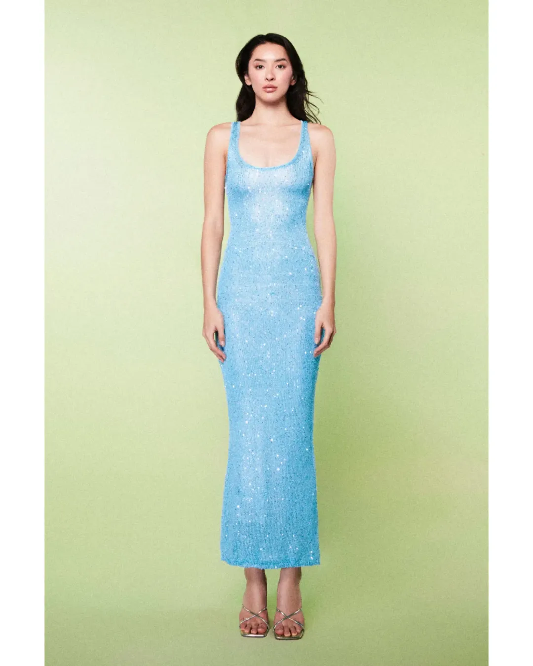 Asta Resort Ana Dress Baia Blue Sequin Size AU 8 for rent on The Volte - main image