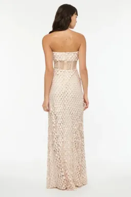 Manning Cartell Supreme Extreme Strapless Gown Chalk Size 8 for rent on The Volte - image 3