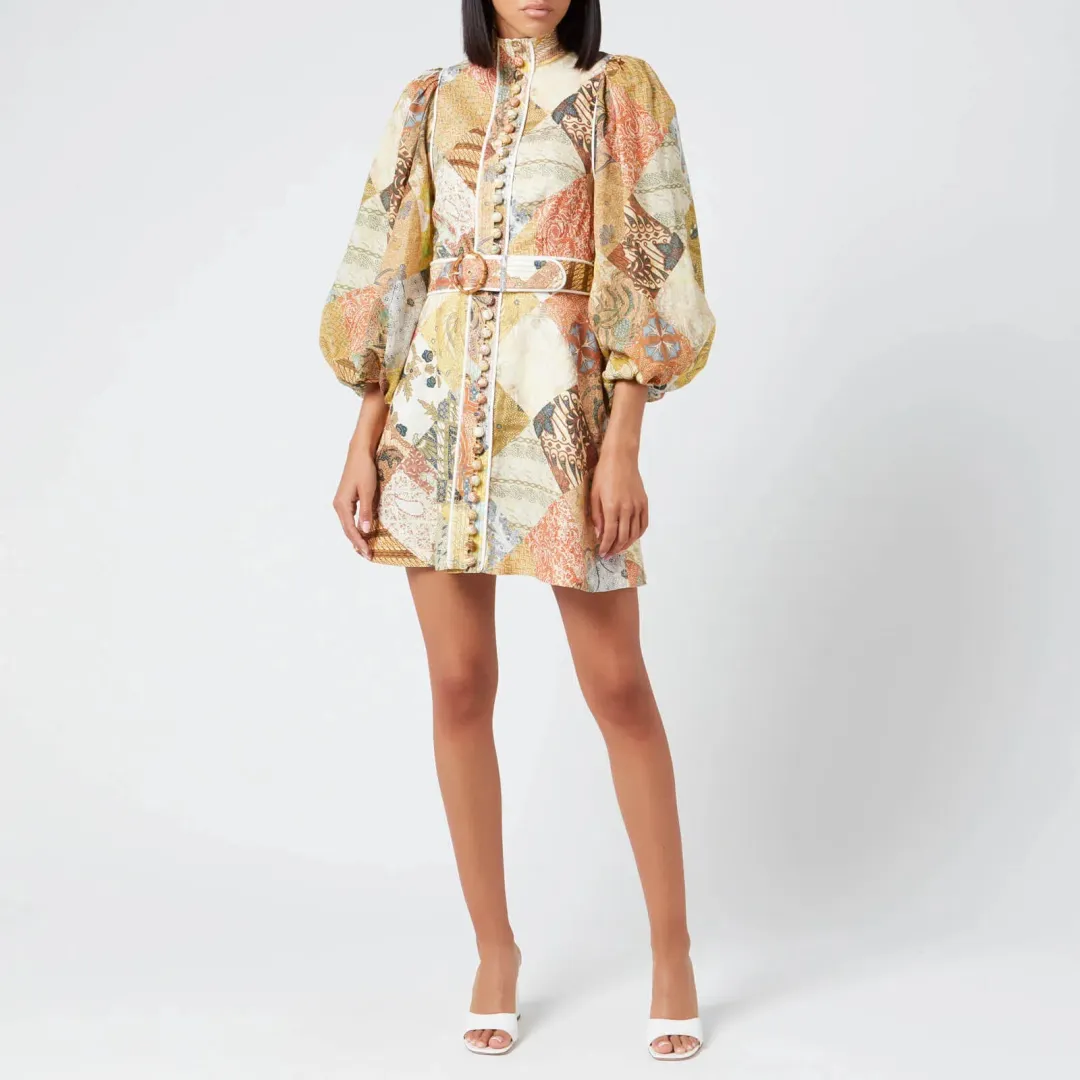 Zimmermann Brightside A-Line Mini Dress Batik Patch Size 0 / AU 8 for rent on The Volte - main image
