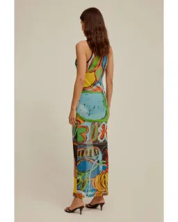 Venroy Mesh Tank Dress in Multi Size AU 10  for rent on The Volte - image 3