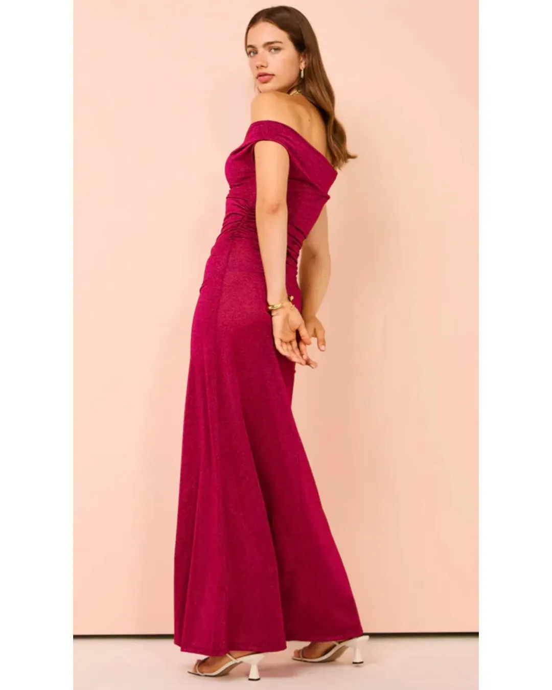Dominique Healy Vera To The Floor Dress Red/Pink Size AU 8 for rent on The Volte - main image