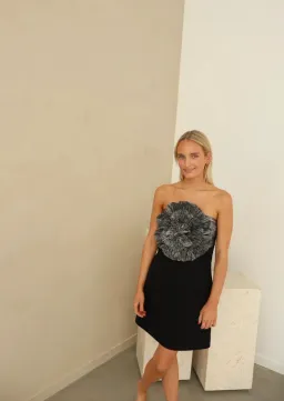 Rebecca Vallance Lumi Mini  Dress Black & Silver   for rent on The Volte - image 7