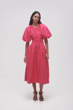 Aje Mimosa Cutout Midi Dress Hot Pink Size 6 for rent on The Volte - image 1