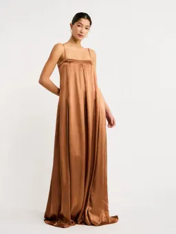 Shona Joy La Lune Column Maxi Dress Almond Size 14 for rent on The Volte - image 1
