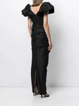 Rachel Gilbert Frey Gown Black Size 6 for rent on The Volte - image 3