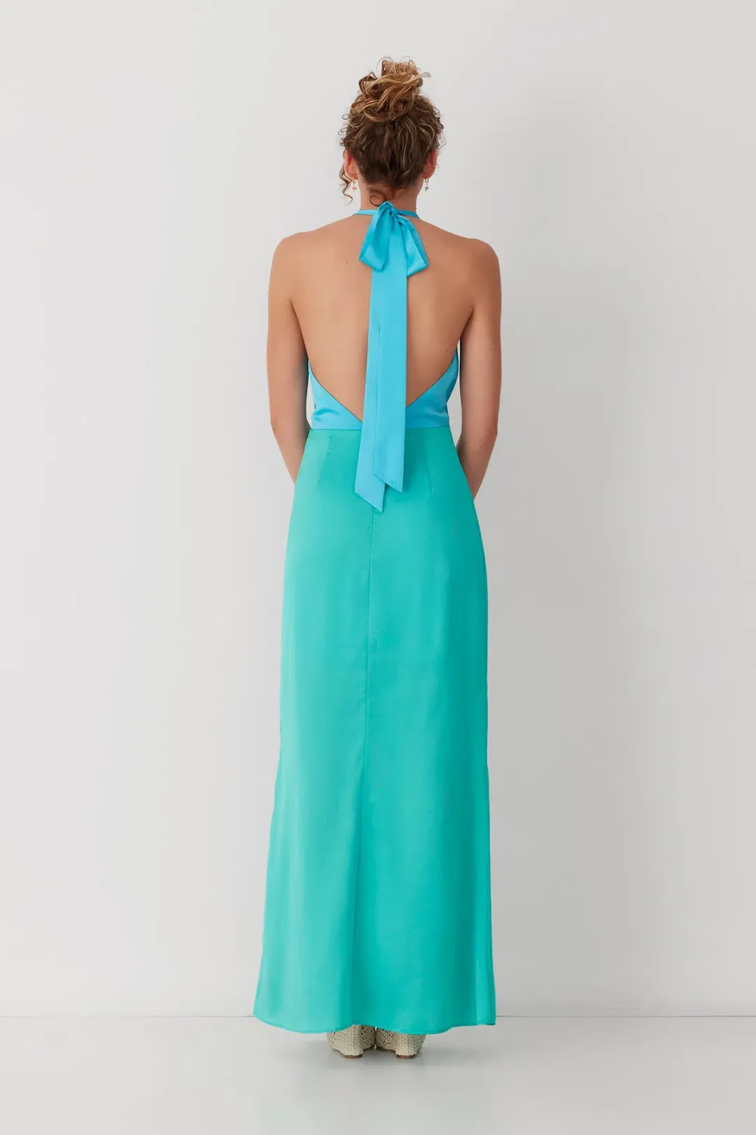  The Wolf Gang Oahu Slip Dress Aquamarine Size 8 for rent on The Volte - main image