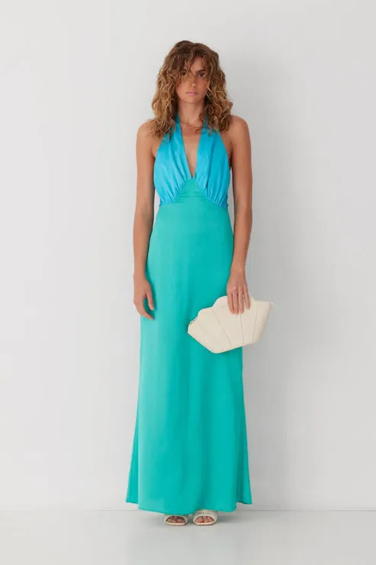  The Wolf Gang Oahu Slip Dress Aquamarine Size 8 for rent on The Volte - main image