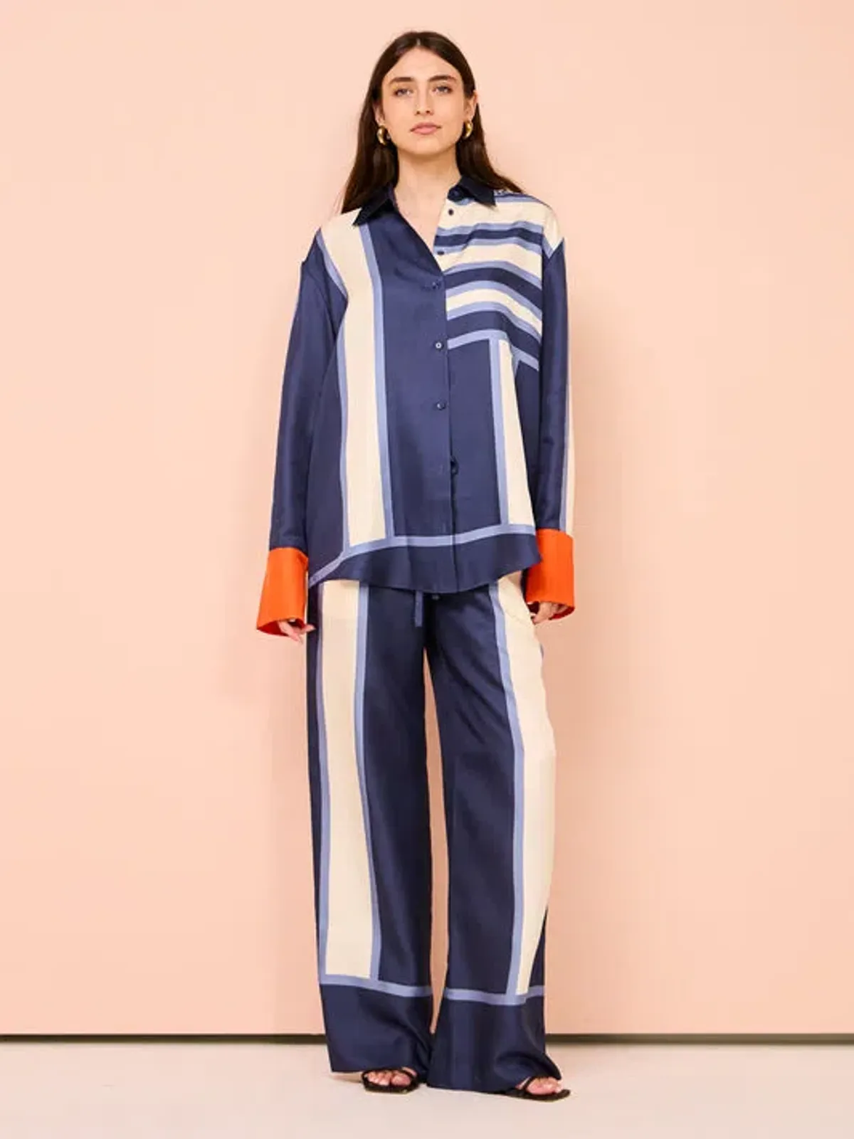 Sir Dazed Shirt and Pant Set in Studio Print Size AU 14 for rent on The Volte - main image
