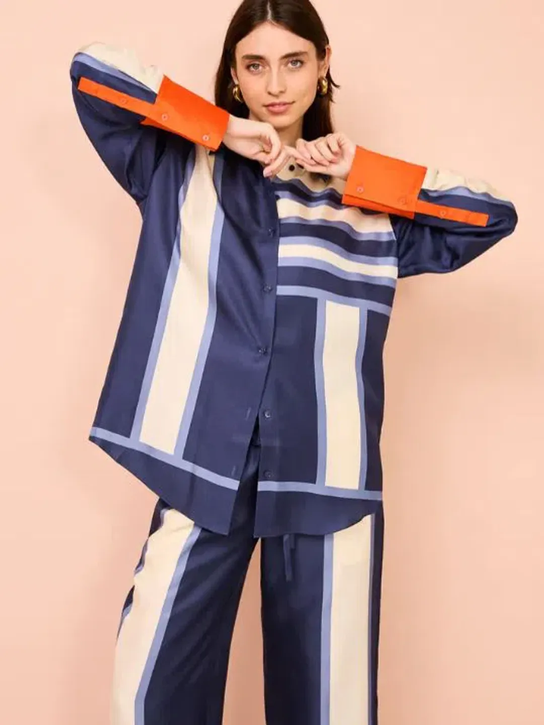 Sir Dazed Shirt and Pant Set in Studio Print Size AU 14 for rent on The Volte - main image