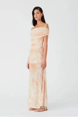 Misha Avyanna Mesh Maxi Dress Vintage Tapestry Golden Haze Print Size 8/S for rent on The Volte - image 2