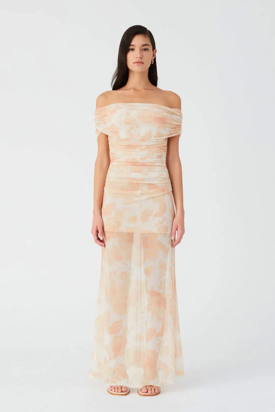 Misha Avyanna Mesh Maxi Dress Vintage Tapestry Golden Haze Print Size 8/S for rent on The Volte - main image