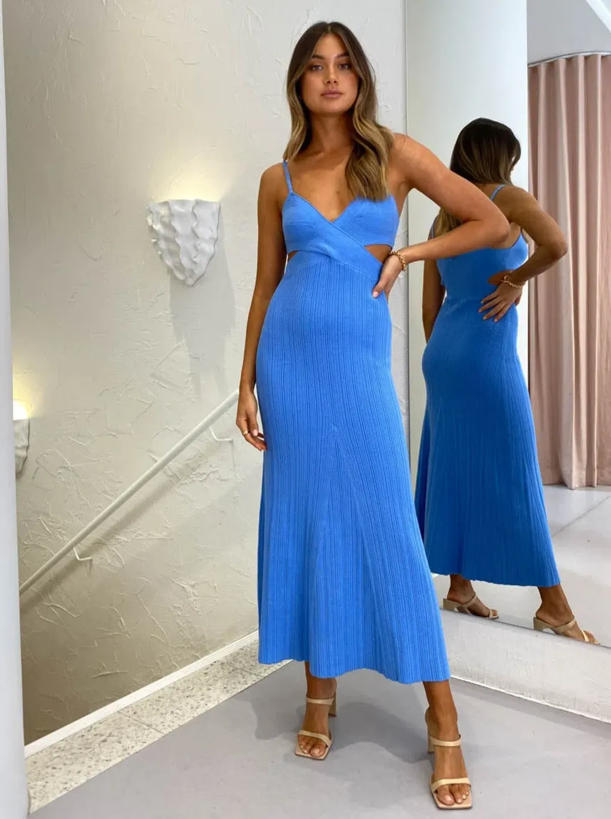 Anna Quan Midi Sabrina Dress in Iris Size 8 for rent on The Volte - main image