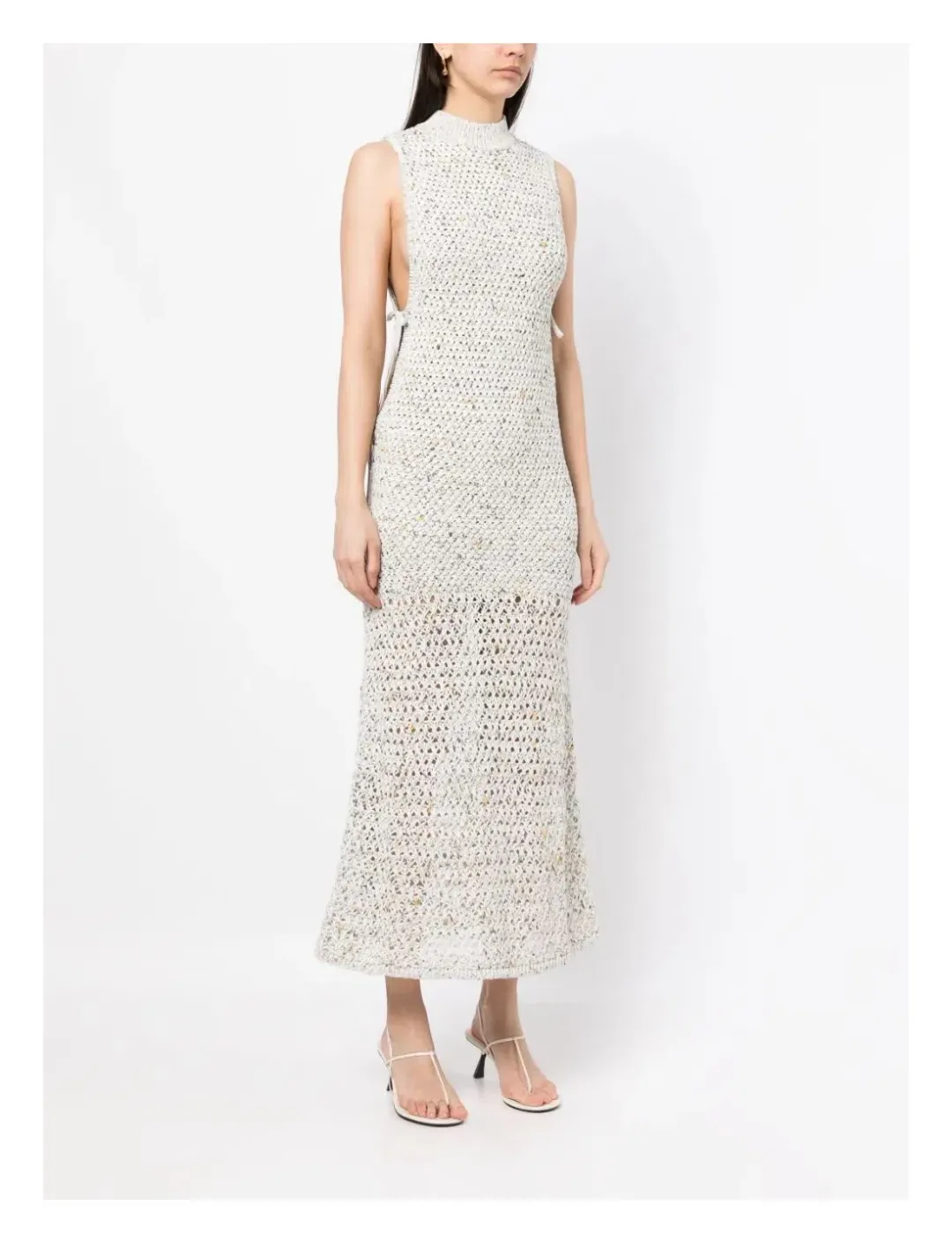 Christopher Esber Muscle Cross-Stich Crochet Dress White Size 10 for rent on The Volte - main image