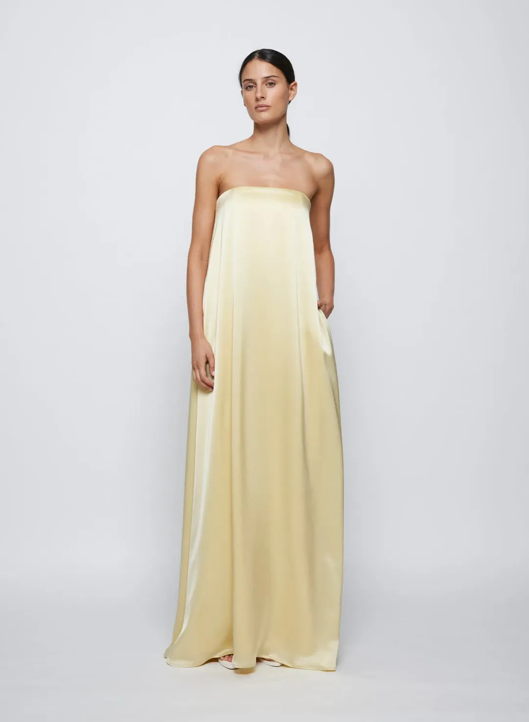 Anna Quan Delfina Dress Champagne Size 10 for rent on The Volte - main image
