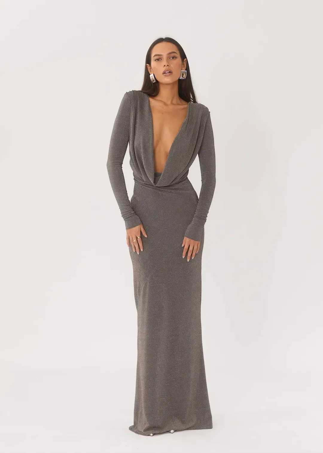 Arcina Ori Jen Dress Grey Size M / AU 10 for rent on The Volte - main image