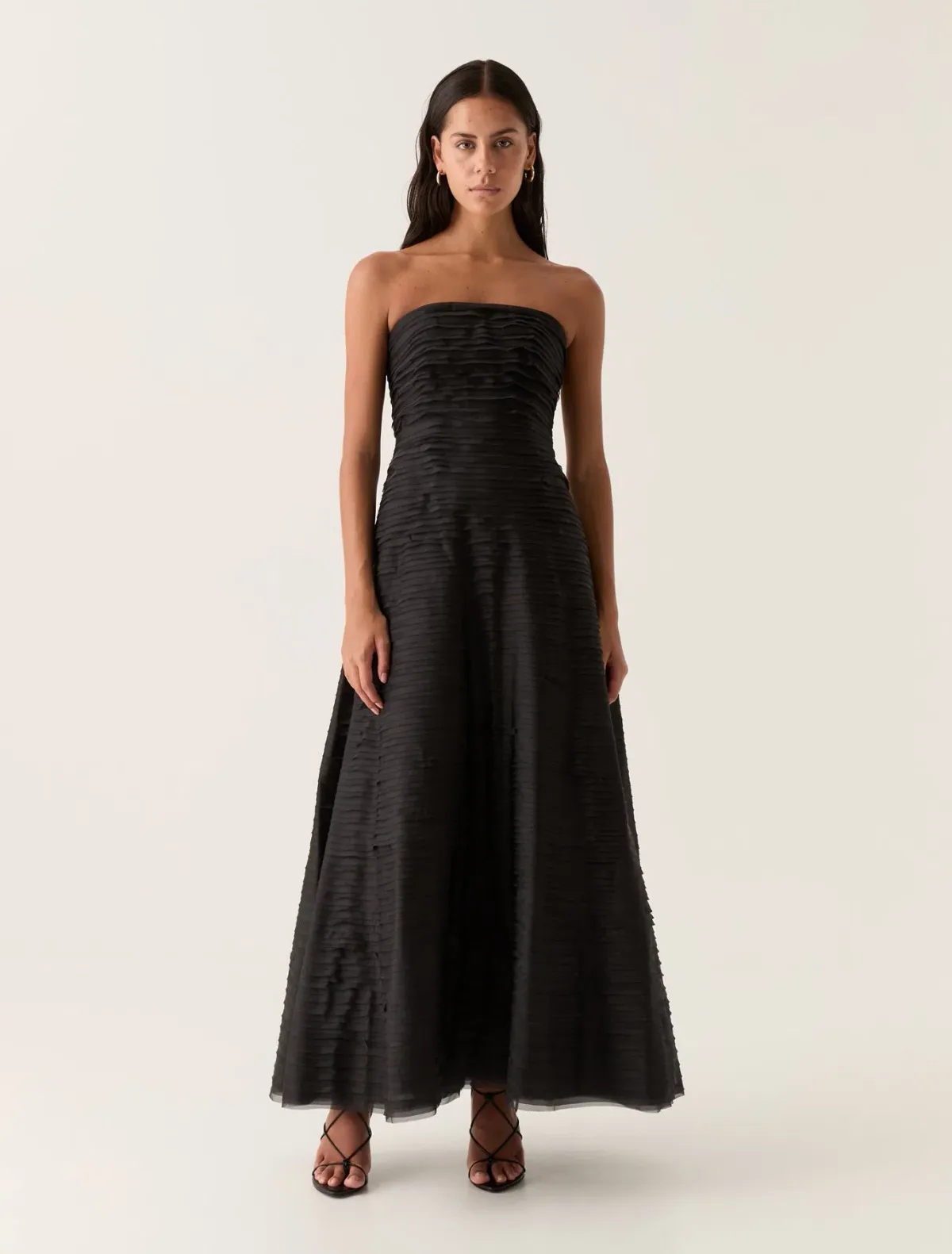 AJE SOUNDSCAPE MAXI DRESS BLACK SIZE 6 for rent on The Volte - main image