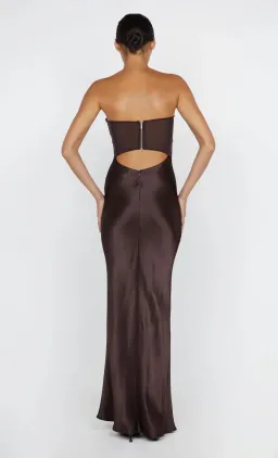 Bec & Bridge Halle Strapless Dress Chocolate Size 12 for rent on The Volte - image 3