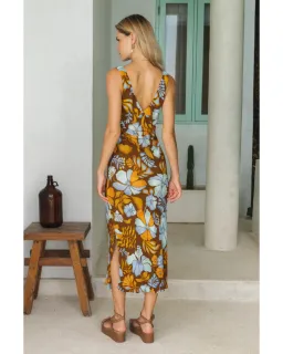 Nine Lives Bazaar Sara Bias Midi Dress Bamboo Size AU 10 for rent on The Volte - image 3