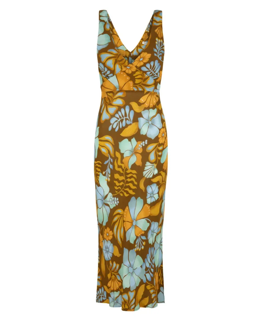 Nine Lives Bazaar Sara Bias Midi Dress Bamboo Size AU 14 for rent on The Volte - main image