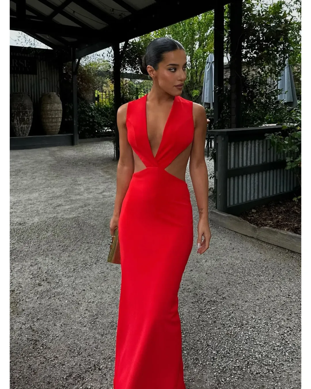 Effie Kats Valencia Gown Red Size XS / AU 6 for rent on The Volte - main image