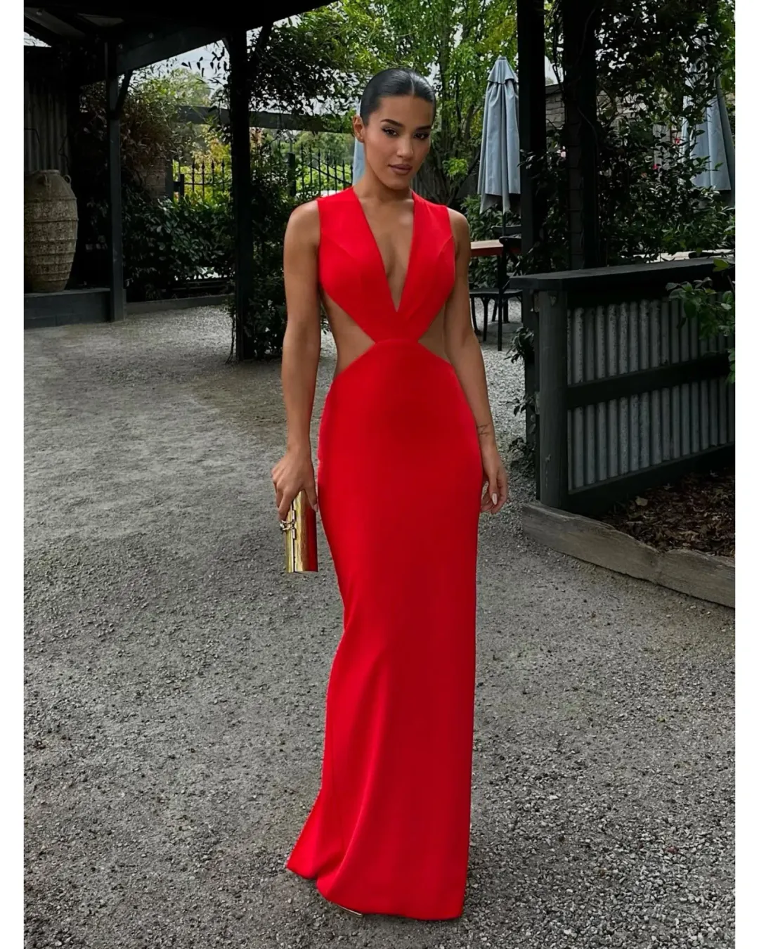 Effie Kats Valencia Gown Red Size Small / AU 8 for rent on The Volte - main image