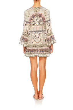Camilla Frill Hem Long Sleeve Dress Mama Bakshi Print Size 12 for rent on The Volte - image 3